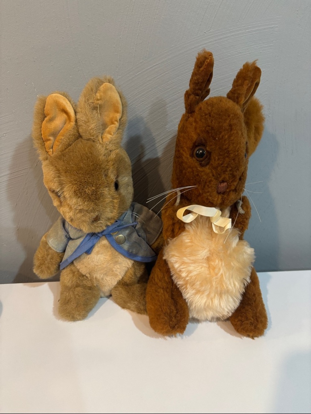 Eden Beatrix potter vintage plush rabbit and squirrel